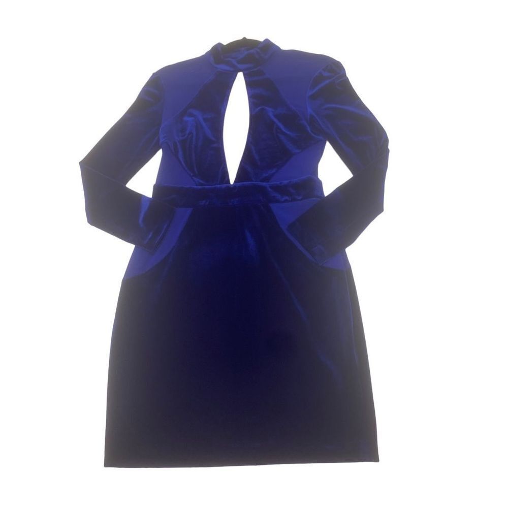 Fashion Miami Styles Blue Velvet Dress